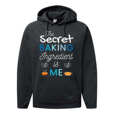 Secret Ingredient Is Me Funny Retro Cooking Baking Performance Fleece Hoodie