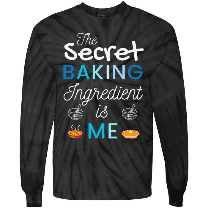 Secret Ingredient Is Me Funny Retro Cooking Baking Tie-Dye Long Sleeve Shirt