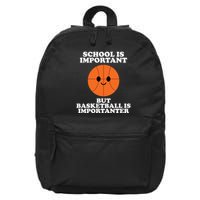 School Is Important But Basketball Is Importanter 16 in Basic Backpack