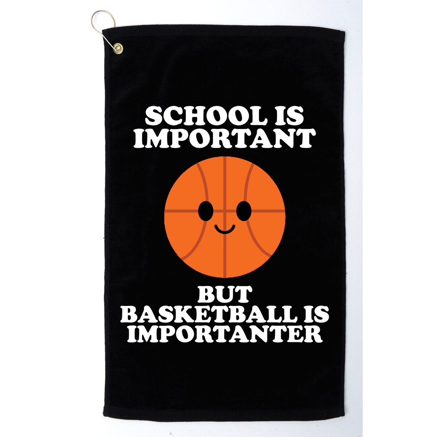 School Is Important But Basketball Is Importanter Golf Towel