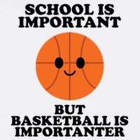 School Is Important But Basketball Is Importanter Garment-Dyed Sweatshirt