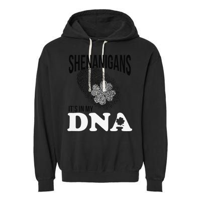 Shenanigans It's In My DNA Green Saint Patricks Day Garment-Dyed Fleece Hoodie