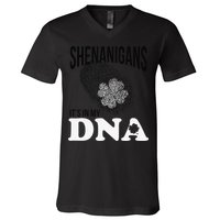Shenanigans It's In My DNA Green Saint Patricks Day V-Neck T-Shirt