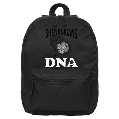 Shenanigans It's In My DNA Green Saint Patricks Day 16 in Basic Backpack