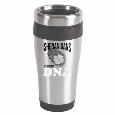 Shenanigans It's In My DNA Green Saint Patricks Day 16oz Travel Tumbler
