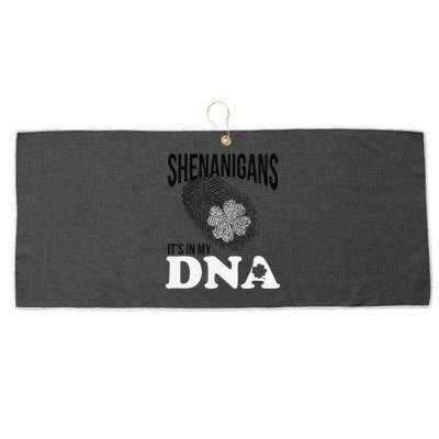 Shenanigans It's In My DNA Green Saint Patricks Day Large Microfiber Waffle Golf Towel