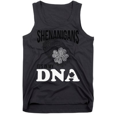 Shenanigans It's In My DNA Green Saint Patricks Day Tank Top