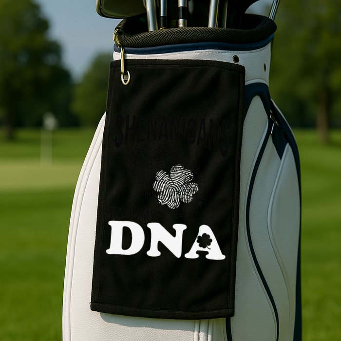 Shenanigans It's In My DNA Green Saint Patricks Day Golf Towel