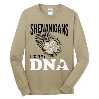 Shenanigans It's In My DNA Green Saint Patricks Day Tall Long Sleeve T-Shirt