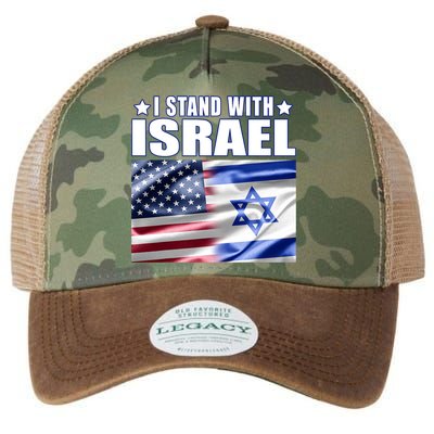 Support Israel I Stand With Israel Legacy Tie Dye Trucker Hat
