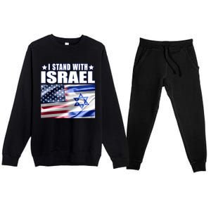 Support Israel I Stand With Israel Premium Crewneck Sweatsuit Set