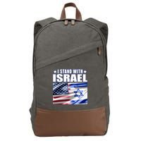 Support Israel I Stand With Israel Cotton Canvas Backpack