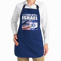 Support Israel I Stand With Israel Full-Length Apron With Pockets