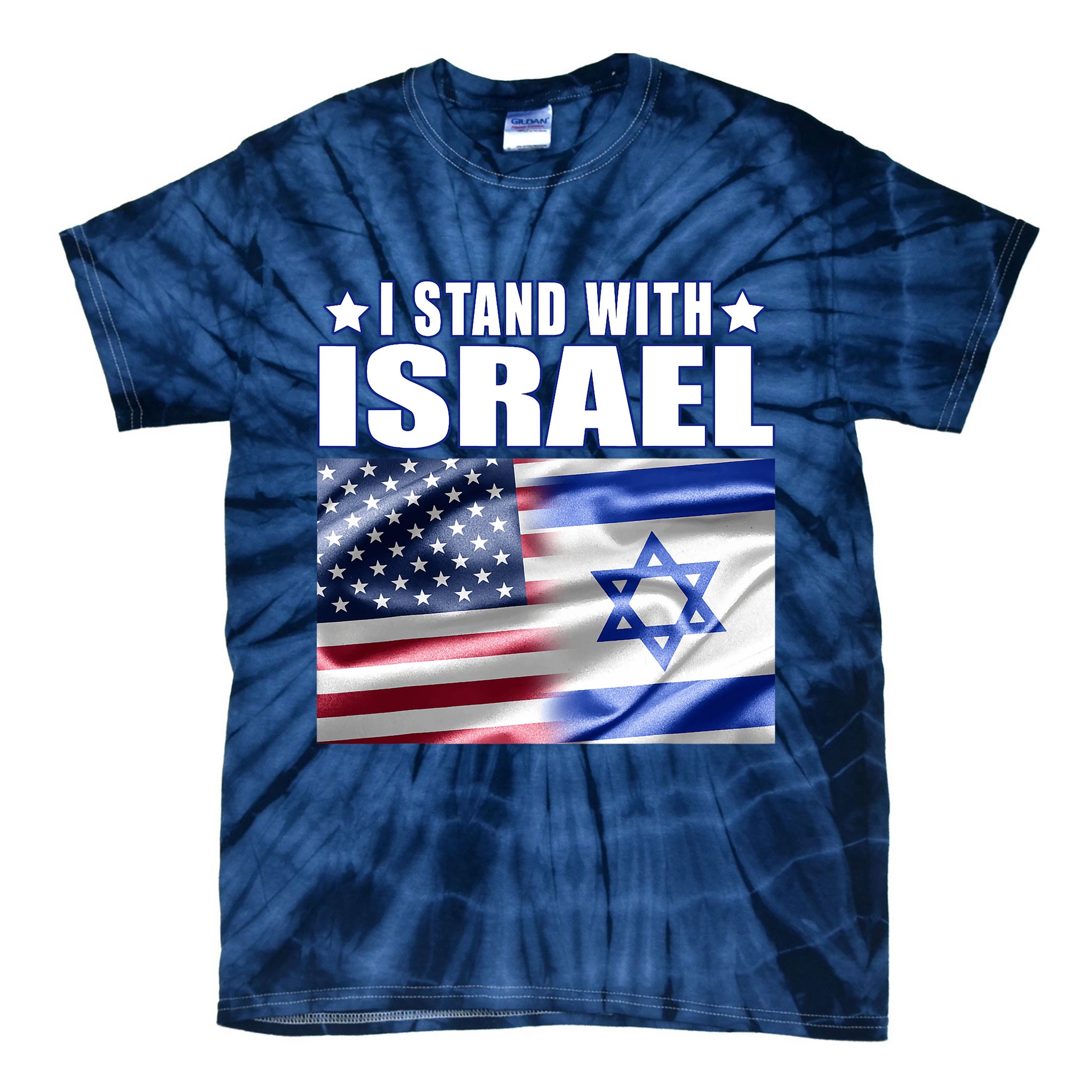 Support Israel I Stand With Israel Tie-Dye T-Shirt
