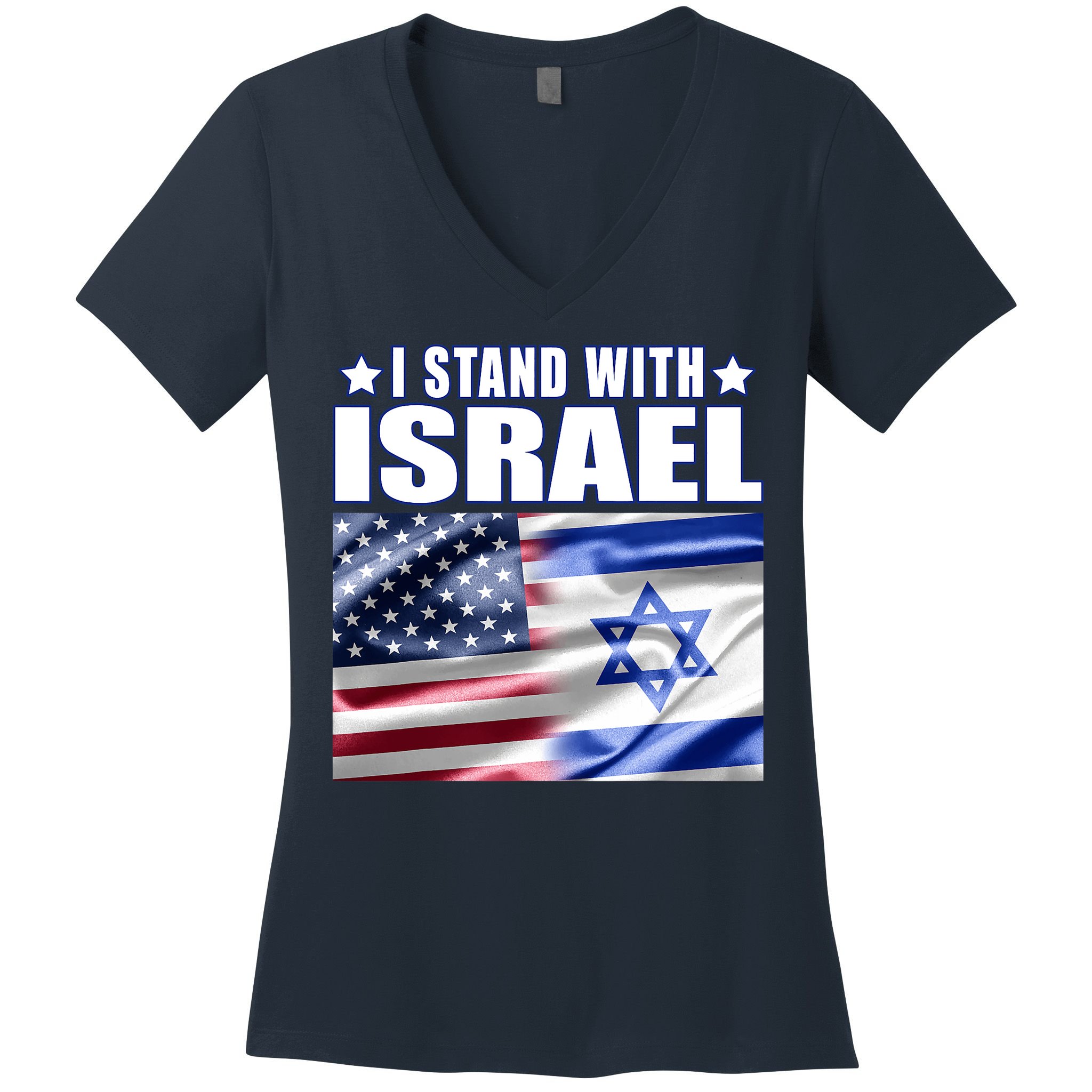Support Israel I Stand With Israel Women's V-Neck T-Shirt