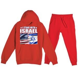 Support Israel I Stand With Israel Premium Hooded Sweatsuit Set