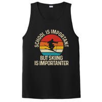 School Is Important But Skiing Is Importanter Ski Funny Gift PosiCharge Competitor Tank