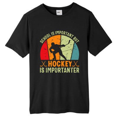 School Is Important But Hockey Is Importanter Ice Hockey Tall Fusion ChromaSoft Performance T-Shirt