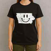 Smiling In Ia – Funny Iowa Happy Face T-Shirt