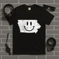 Smiling In Ia – Funny Iowa Happy Face T-Shirt