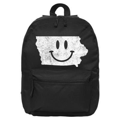 Smiling In Ia – Funny Iowa Happy Face 16 in Basic Backpack