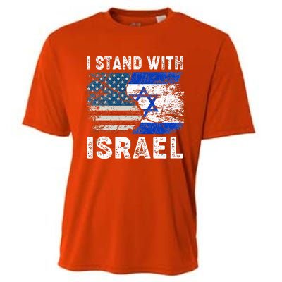 Support Israel I Stand With Israel Israeli Flag Us Flag Cooling Performance Crew T-Shirt