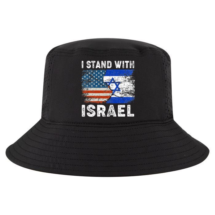 Support Israel I Stand With Israel Israeli Flag Us Flag Cool Comfort Performance Bucket Hat