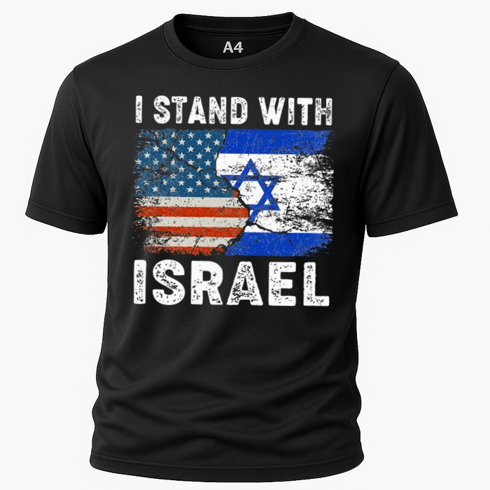 Support Israel I Stand With Israel Israeli Flag Us Flag Cooling Performance Crew T-Shirt