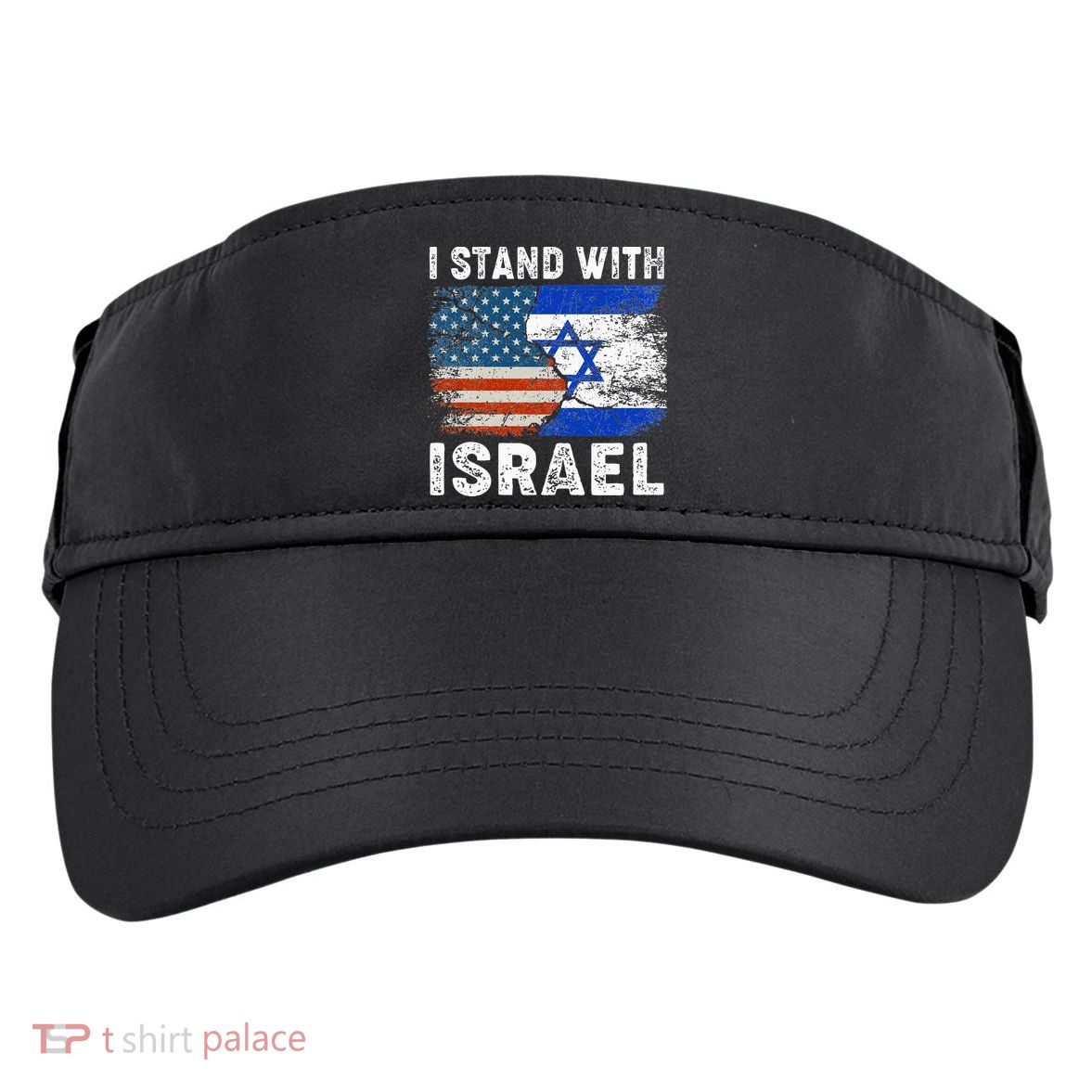 Support Israel I Stand With Israel Israeli Flag Us Flag Adult Drive Performance Visor