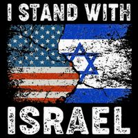 Support Israel I Stand With Israel Israeli Flag Us Flag Cropped Pullover Crew