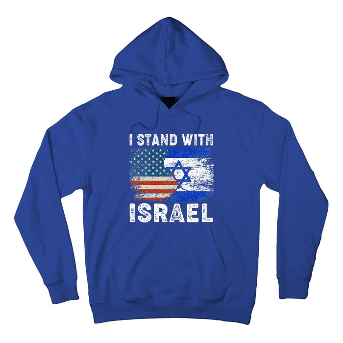 Support Israel I Stand With Israel Israeli Flag Us Flag Hoodie