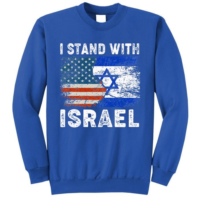 Support Israel I Stand With Israel Israeli Flag Us Flag Sweatshirt