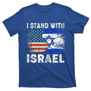 Support Israel I Stand With Israel Israeli Flag Us Flag T-Shirt