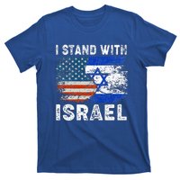 Support Israel I Stand With Israel Israeli Flag Us Flag T-Shirt