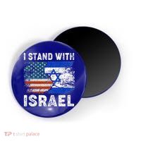 Support Israel I Stand With Israel Israeli Flag Us Flag Magnet