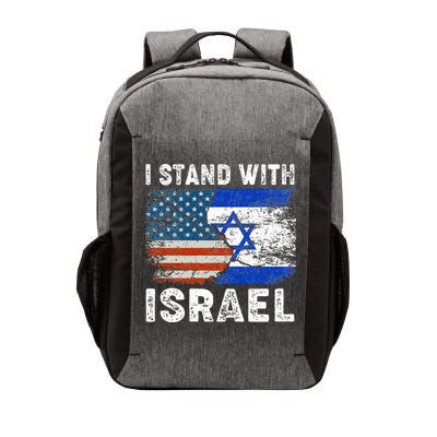 Support Israel I Stand With Israel Israeli Flag Us Flag Vector Backpack