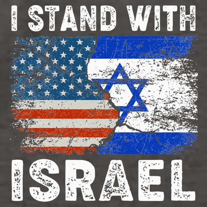 Support Israel I Stand With Israel Israeli Flag Us Flag Vector Backpack