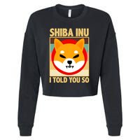 Shiba Inu I Told You So Cropped Pullover Crew