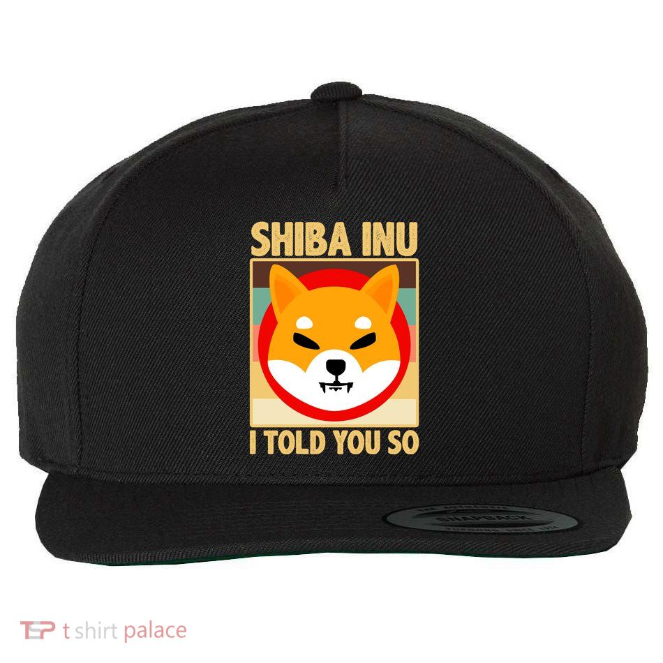 Shiba Inu I Told You So Wool Snapback Cap
