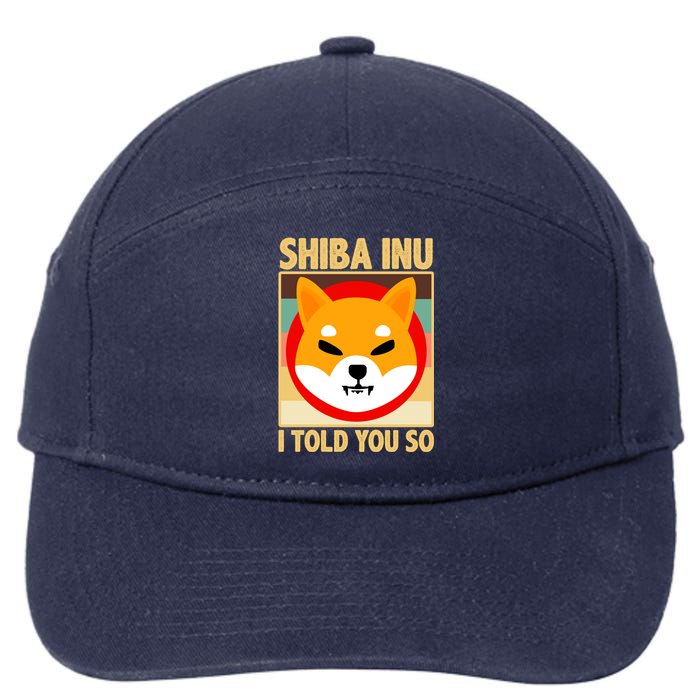 Shiba Inu I Told You So 7-Panel Snapback Hat