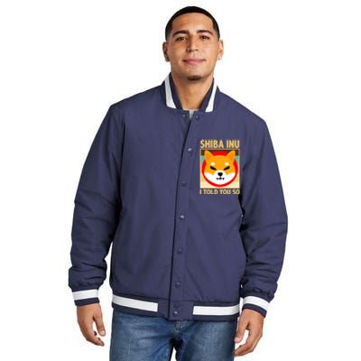 Shiba Inu I Told You So Insulated Varsity Jacket