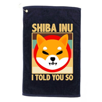 Shiba Inu I Told You So Golf Towel