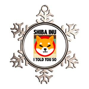 Shiba Inu I Told You So Metallic Star Ornament