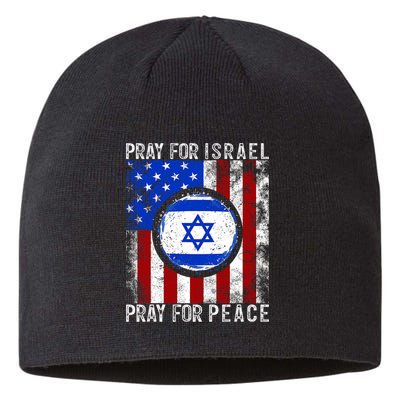 Support Israel I Stand With Israel Pray For Israel Flag Sustainable Beanie