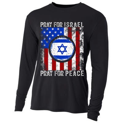 Support Israel I Stand With Israel Pray For Israel Flag Cooling Performance Long Sleeve Crew