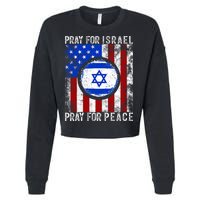 Support Israel I Stand With Israel Pray For Israel Flag Cropped Pullover Crew