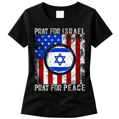 Support Israel I Stand With Israel Pray For Israel Flag Womens T-Shirt