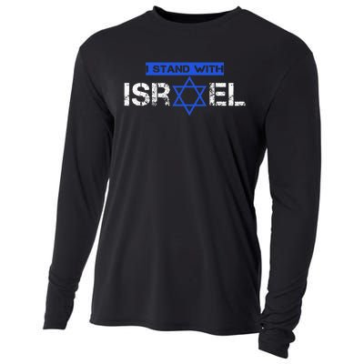 Support Israel I Stand With Israel Flag Pullover Cooling Performance Long Sleeve Crew