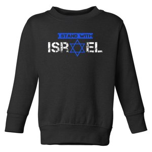 Support Israel I Stand With Israel Flag Pullover Toddler Sweatshirt