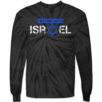 Support Israel I Stand With Israel Flag Pullover Tie-Dye Long Sleeve Shirt